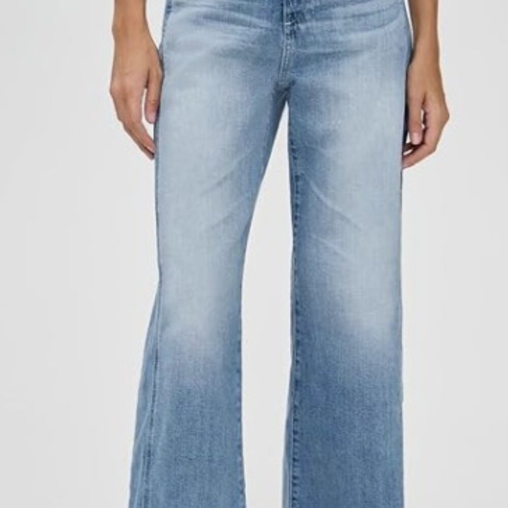 AG Adriano Goldschmied Light Blue Cropped Flare Jeans